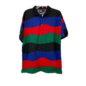 90s Vintage Polo Jed Wear Colorblocked Deadstock Red Green Blue Black Men Size M